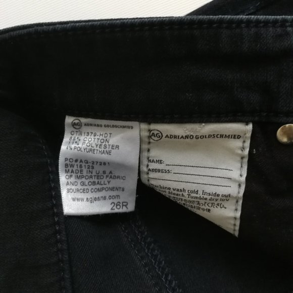 Ag Adriano Goldschmied Farrah High-Rise Skinny Black Jeans 26 - Picture 6 of 9